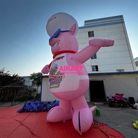 Fabriqué en usine Airart publicité gonflables personnage de dessin animé gonflable figure de cochon gonflable géant pour la promotion