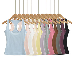 Basic V-neck Lightweight Spring Vest Fitted Four-Way Stretch Quick Dry <strong>Layering</strong> <strong>Top</strong> for Women - Product Image 1