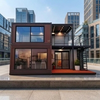 Unité de café modulaire moderne personnalisable en conteneur, structure de bar mobile préfabriquée en acier, bureau et café mobile