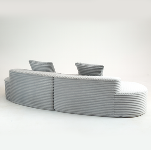 Ensemble de canapés sectionnels modernes Moon Bay avec tissu en velours côtelé pour appartement et hôtel - Product Image 6