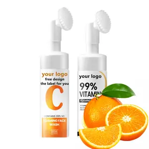 Marque privée beauté coréenne lavage du visage soins de la peau vitamine C extrait d'orange douce divers acides aminés mousse moussante pour le visage nettoyant