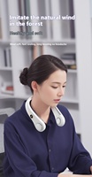 Ventilateurs de cou numériques intelligents avec écran, 1200 mAh, rechargeables, mains libres, ventilateur de refroidissement portable USB mini pour l'été