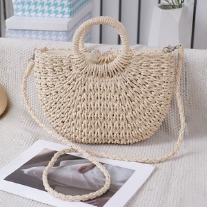 <span class=keywords><strong>Sac</strong></span> de plage demi-lune en <span class=keywords><strong>corde</strong></span> de papier tressée pour femme, <span class=keywords><strong>sac</strong></span> à bandoulière, <span class=keywords><strong>sac</strong></span> à <span class=keywords><strong>main</strong></span>, vente en gros - Product Image 5