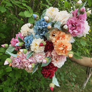 Yiyi <b>Flowers</b> 3-Head Queen Peony <b>Artificial</b> <b>Flowers</b> 30cm-100cm Wedding Home Decor - Product Image 3