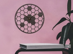 Horloge murale géométrique en nid d'abeille nouveau Design fini à la mode utilisable pour la maison et les intérieurs horloge murale - Product Image 2