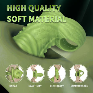 Silikon Penis kollu hayvan Penic kol çevresi uzatma Penis halkası ile gerçekçi Hollow yapay Penis kollu erkek yetişkin seks oyuncakları - Product Image 5