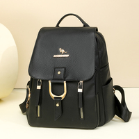 Sac à dos tendance pour femmes avec plusieurs poches, design à rabat de haute qualité, sac à dos précieux, sac à main de grande capacité