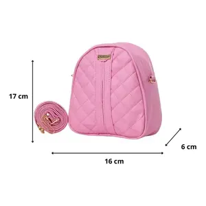 Sac messager Hilaria Rosa Fana rose matelassé avec bandoulière amovible pour femme, usage quotidien - Product Image 3