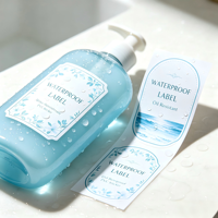Étiquettes adhésives en PVC personnalisées pour gel douche, autocollants imperméables pour emballages de produits chimiques quotidiens, étiquettes imprimées avec logo privé pour bouteilles de gel douche