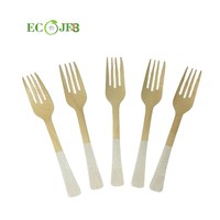 Couteaux, fourchettes et cuillères en bois jetables, manche personnalisable, coloration par teinture, ensembles de couverts en bois