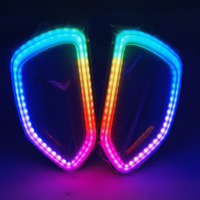Reemplazo para Parrilla Delantera Dodge Charger Scat Pack Estilo Nariz de Cerdo con Luces LED Ahumadas DRL, Señales de Giro y Faros Antiniebla 2015-2019