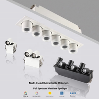 Projecteur encastré universel rétractable à LED, éclairage mural, éclairage encastré pour hôtel, bureau, maison