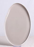 Juego de Vajilla de Porcelana Blanca de Alta Calidad, Estilo Francés, con Exterior Blanco e Interior Gris, Platos Principales Disponibles a Precios de Mayoreo
