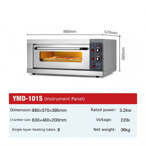 Nuovo Forno Elettrico Professionale per <span class=keywords><strong>Pizza</strong></span> in Acciaio Inox per Hotel e Ristoranti, 220V, Controllo Manuale, 3200W - Product Image 3