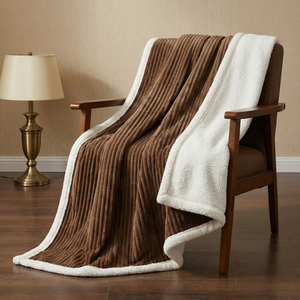 Manta de Franela Acanalada 3D Súper Suave Estilo Coreano, Manta de Visón de Alta Calidad, Gruesa y Cálida para Hoteles Asiáticos de Lujo - Product Image 1