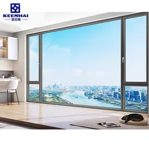 Khung Kính Thấp Thiết Kế Nhôm Cửa Sổ Miami Chống Bão Tác Động Cửa Sổ Thương Mại Khác - Product Image 1