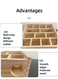 <span class=keywords><strong>Cage</strong></span> pour animaux de compagnie multifonctionnelle en bois de style moderne Golden Bear House pour petits animaux, <span class=keywords><strong>cage</strong></span> sécurisée pour <span class=keywords><strong>hamster</strong></span>, tunnel, labyrinthe, boîte d'alimentation - Product Image 5