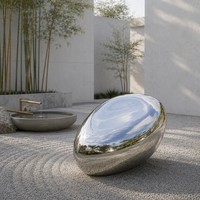 Nouvelle conception, sculpture en acier inoxydable en forme de grain de maïs, miroir, siège, table, chaise, décoration pour jardin, parc, place publique, centre commercial, hôtel, taille et couleur personnalisées, OEM