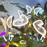 MOMOVALLEY 80CM Grandes ailes de papillon LED mobiles, motifs lumineux pour décorations de Noël, pour affichage extérieur de grandes décorations de fêtes, usage quotidien