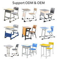 Meubles scolaires durables, table de formation collaborative, bureau et chaise pour étudiants pour la salle de classe