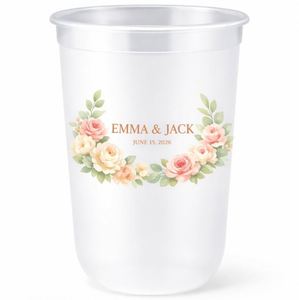 Plastique givré personnalisé pour logo 3D UV DTF, effet métallique doré, appliqué à la main, gobelets de mariage personnalisés - Product Image 5