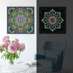 Homfun — peinture diamant avec éclairage lumineux de nuit, broderie complète 5D, pour le salon, bricolage - Product Image 6