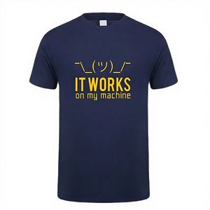 Camiseta de Hombre al por Mayor, 100% Algodón Satinado, Transpirable, Cuello Cuadrado, Manga Corta, Ajuste Cómodo, Botones de Cuerno, Logotipo Frontal, Uso Diario - Product Image 1