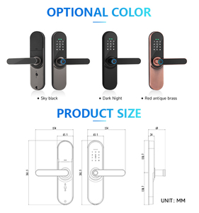 Bonisi Hợp kim nhôm vân tay Ba lô cửa trượt thông minh khóa phía trước ổ khóa kỹ thuật số khóa cửa thông minh khóa - Product Image 5