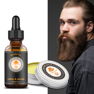 Kit de baume à barbe avec logo personnalisé kit de toilettage à l'huile de beurre de karité huile et baume de croissance de barbe <span class=keywords><strong>pour</strong></span> hommes noirs soin de <span class=keywords><strong>la</strong></span> <span class=keywords><strong>moustache</strong></span> - Product Image 1