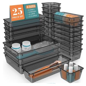 Organizador de Escritorio, Organizador de Artículos de Papelería, Organizador de Cosméticos, Caja Divisora Transparente para Almacenamiento - Product Image 1