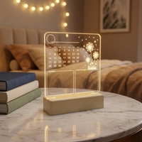 Tableau d'affichage LED réutilisable en acrylique transparent pour rappels domestiques, signalétique de restaurant, fournitures de comptoir, vente en gros