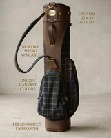 Sac de golf de plage vintage en cuir de galet imperméable, fabriqué sur mesure et portable