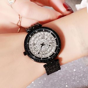 Women Luxury Rose Gold Rhinestone Quartz <b>Watch</b> Analog Dial Round <b>Case</b> Stainless Steel Band 40mm - Product Image 5