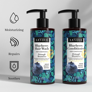 Blueberry hạnh phúc reparative tóc rửa điều hòa axit amin truyền Công thức sửa chữa thiệt hại ngăn ngừa vỡ cho xoăn coily tóc - Product Image 3