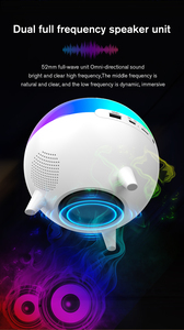 All-in-One mini không dây sạc loa với Bluetooth LED chiếu sáng AUX đầu vào FM Đài phát thanh đồng hồ báo thức abs-starry Sky Edition - Product Image 2