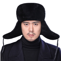 Gorro de piel de oveja cálido para invierno unisex de nuevo diseño con gorro de piel sintética con ribete de piel con estilo ruso