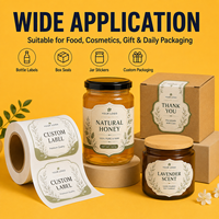 Étiquettes personnalisées pour pots de miel, autocollants en vinyle imperméables, logo privé, OEM ODM pour pots en verre, étiquettes d'emballage alimentaire