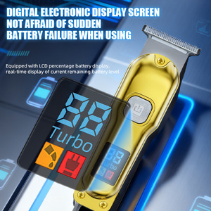 Cortadora de pelo eléctrica portátil, recargable, de doble uso, con pantalla LCD y cuerpo metálico para uso doméstico - Product Image 5