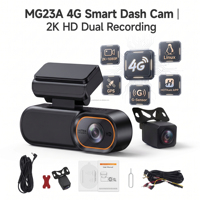 Caméra embarquée 4G LTE personnalisée OEM à 2 canaux, DVR de voiture 2K avec suivi GPS, sécurité automobile, visualisation en direct à distance, caméra de stationnement intelligente sur le cloud