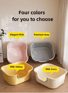 Nouveauté <span class=keywords><strong>Bac</strong></span> <span class=keywords><strong>à</strong></span> Litière Semi Fermée Amovible en Plastique de Grand Espace avec Pelle <span class=keywords><strong>Bac</strong></span> <span class=keywords><strong>à</strong></span> <span class=keywords><strong>Sable</strong></span> pour Toilette Produits pour Animaux de Compagnie - Product Image 4