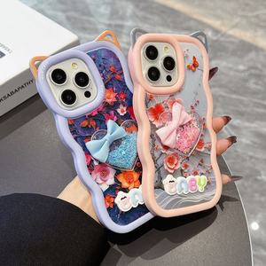 Custodia per telefono in TPU <span class=keywords><strong>con</strong></span> cuore e fiocco di lusso per <span class=keywords><strong>iPhone</strong></span> 17 16 15 14 <span class=keywords><strong>13</strong></span> 12 e Infinix Note 50 Hot 40i 60i - Product Image 6