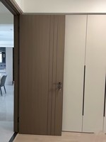 Porte battante manuelle en cristal de carbone, étanche, anti-humidité, design postmoderne, isolation acoustique, pour chambre, salon, hôtel