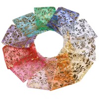 Sacs d'emballage personnalisables en suède gaufré doré recyclables avec cordon de serrage, 7x9cm, pour mariages, fêtes, Noël, courses - Vente en gros