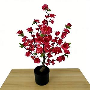 Planta Artificial de Flor de Durazno en Maceta, Bonsái Artificial de Flor de Durazno, Planta en Maceta con Flor de Durazno - Product Image 5