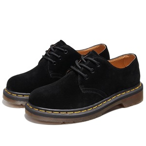 Nouvelles bottes à plateforme pour femmes, bout rond, grande taille, en cuir véritable, chaussures épaisses pour femmes, bottines pour femmes, style universitaire - Product Image 4