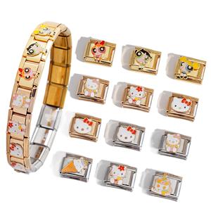 Cartoon Modular <b>Bracelet</b> Zinc Alloy Detachable Charm <b>Beads</b> Unisex Jewelry Gift - Product Image 1