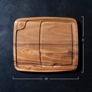 Juego de bandejas de servir de madera de acacia, paquete de 4, bandeja rectangular de madera para servir alimentos - Product Image 2