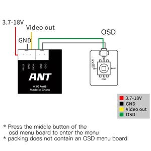 กล้อง Caddx Ant Lite 1200TVL 1/3" CMOS PAL NTSC สลับได้ กล้องนาโน FPV สำหรับโดรน <span class=keywords><strong>Avatar</strong></span> - Product Image 5