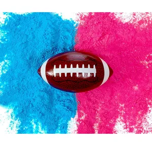 Pó rosa e azul Explodindo Bola Touchdown Idéias Fontes do Partido Gênero Revelar Idéias Kit Explosivo Futebol Decorações H0895