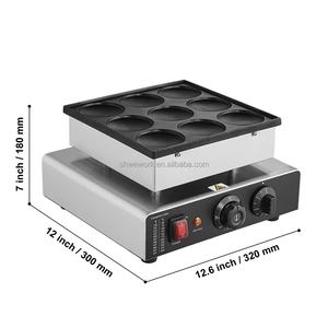 Machine à dorayaki commerciale WeWork, 9 pièces, machine à crêpes et à pancakes, machine à poffertjes, machine à gaufres, <span class=keywords><strong>mini</strong></span>-machine à pancakes hollandais - Product Image 2